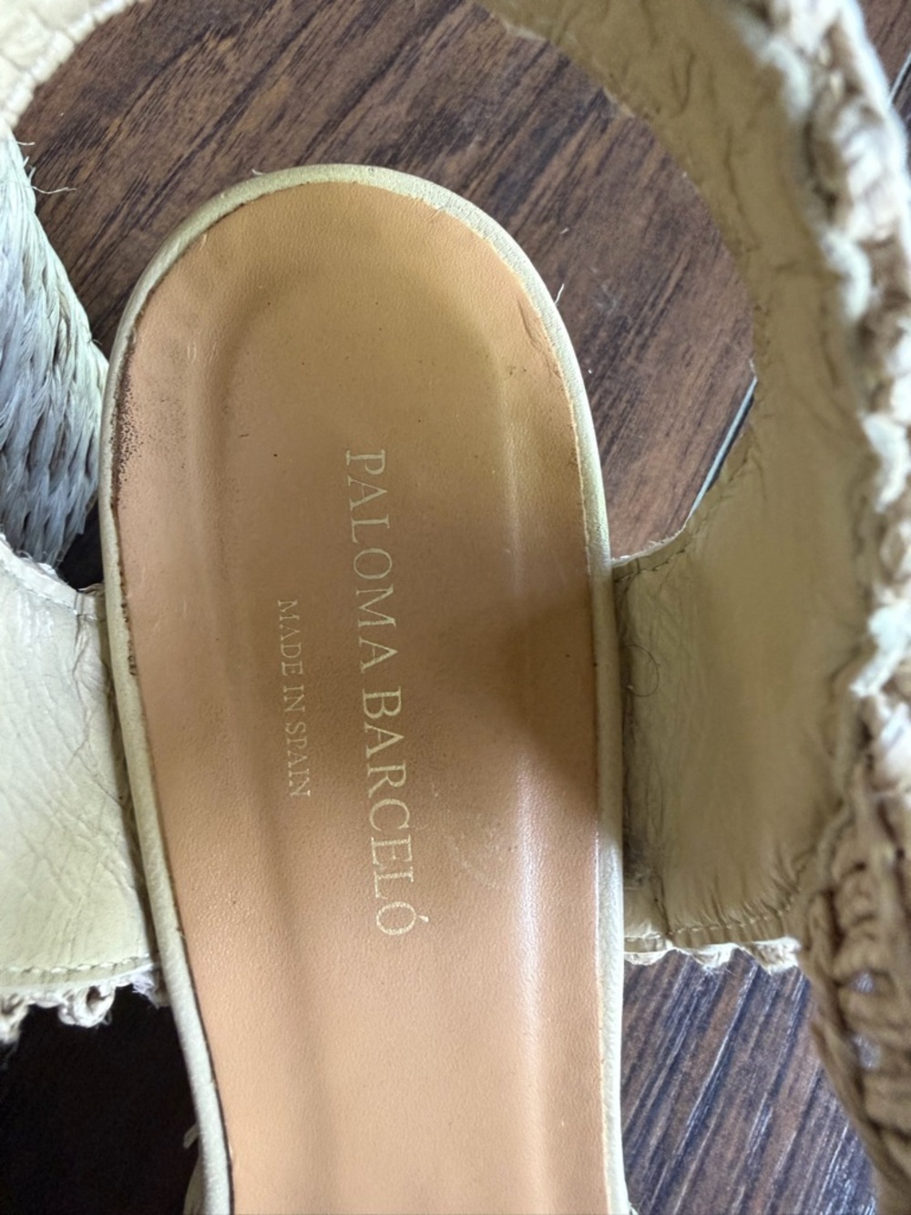 Paloma Barcelo euro summer Woven coastal boho Wedge Sandals in Natural Beige 39 - Picture 4 of 10